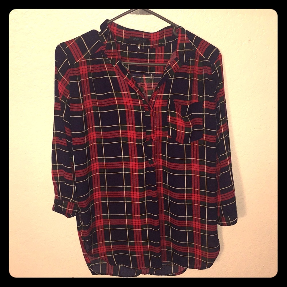 Plad shirt or cover up
